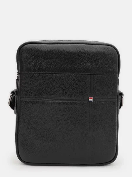 Кожаная сумка через плечо Borsa Leather черная
