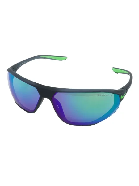 Ochelari de soare Nike cu cordon din jerseu cu imprimeu abstract gri