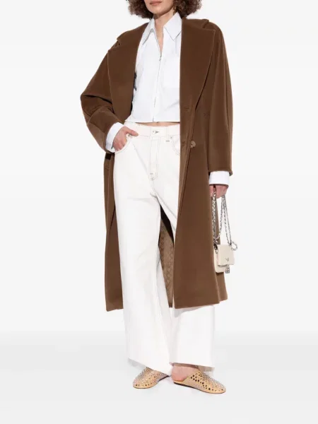 Papuci tip mules Tory Burch din piele fără toc cu tepi bej