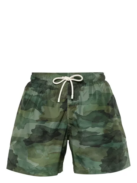 Wielobarwność kąpielówki Palm Angels z nadrukiem w kamuflażu zielone