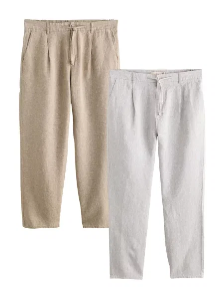 Next Pantaloni / gri deschis bej