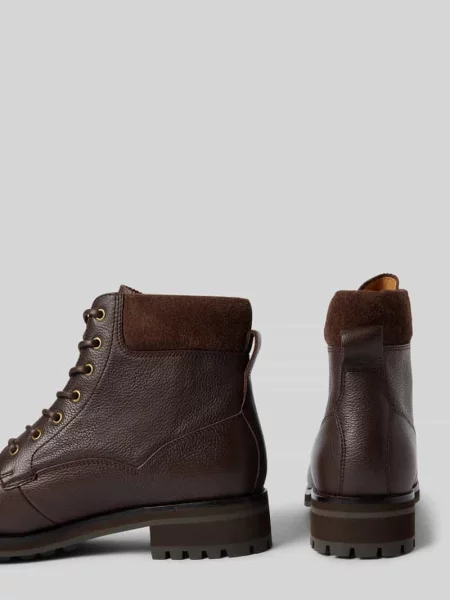 Buty ze skóry bydlęcej z profilowaną podeszwą model ‘BRYSON’ Polo Ralph Lauren brązowe