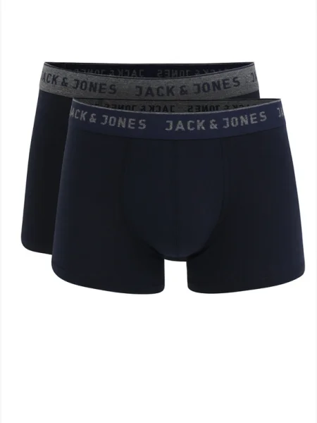 JACK & JONES Boxeri Vincent bleumarin / gri amestecat albastru