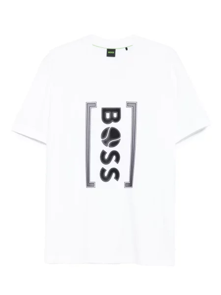 Τένις μπλούζα Boss με αυτόγραφο λευκό