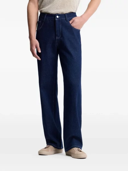 Džíny Shanghai Tang s výšivkou modré