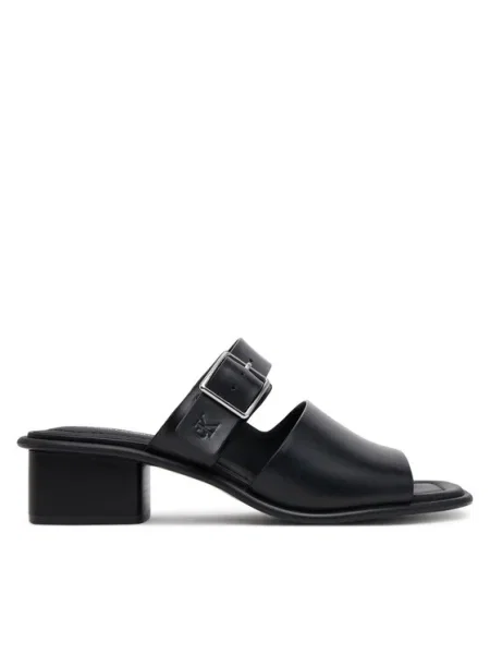 Papuci Calvin Klein Jeans cu cataramă negru
