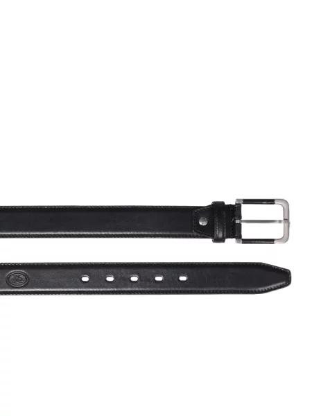 Curea The Bridge din piele cu autograf negru