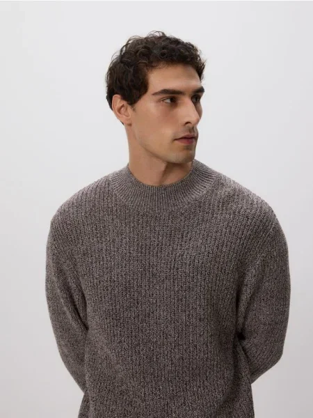 Reserved Pulover melanj golf maro-închis maro