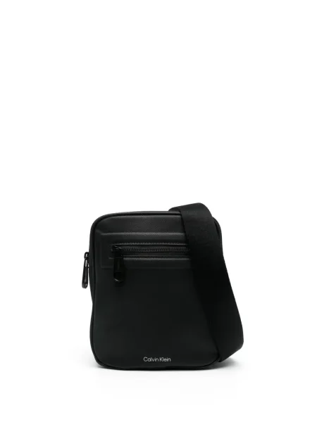 Geantă crossbody Calvin Klein cu autograf negru