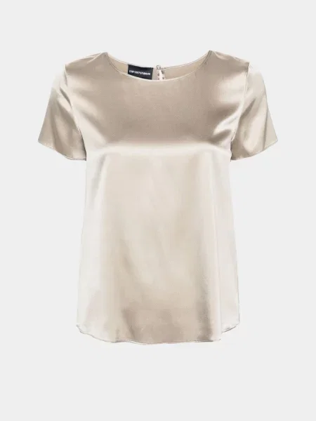 Emporio Armani Блуза Шовк бежевий