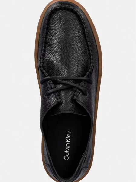Bőr félcipo Calvin Klein fekete