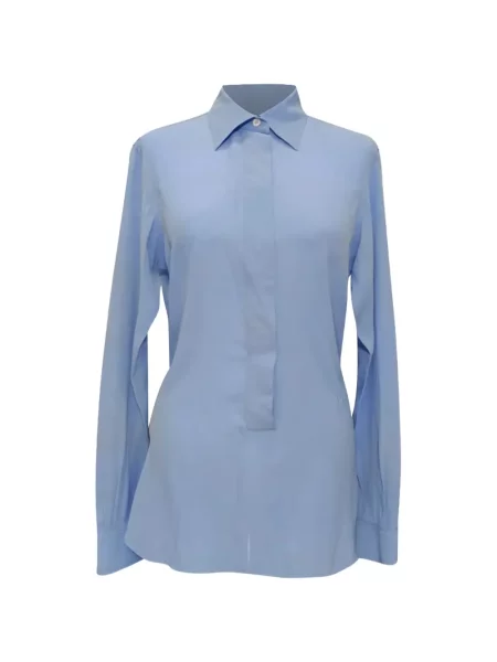 Bluză Victoria Beckham cu broderie albastru