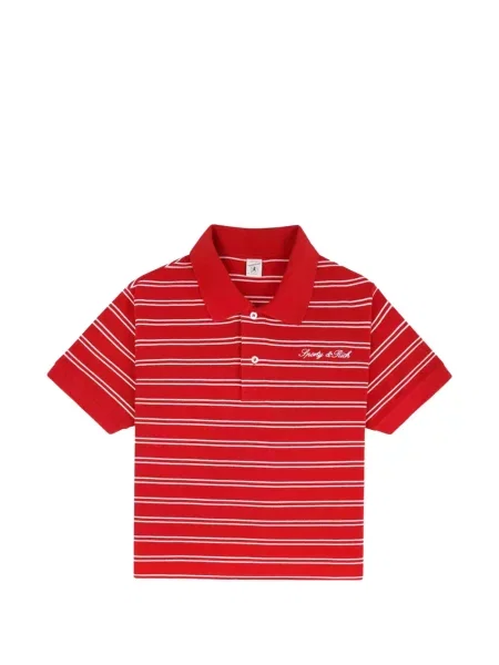 Top Sporty & Rich cu broderie roșu