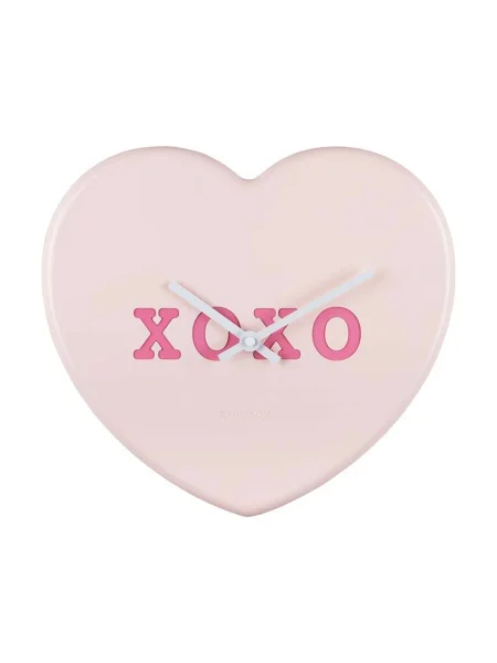 Часовници Karlsson със сърца розово