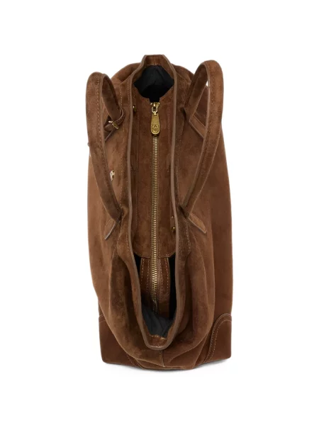 Geantă shopper Ash din piele de căprioară maro