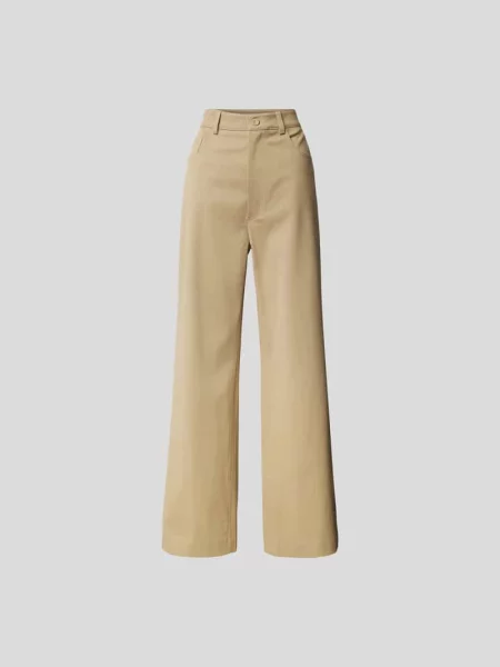 Spodnie materiałowe o kroju relaxed fit w stylu 5 kieszeni Nanushka beżowe