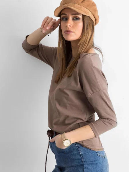 Bluză Fashionhunters maro