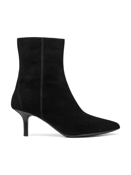 Geox botine pentru femei din piele întoarsă D KLEOPY negru