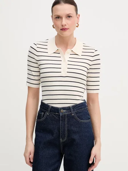 Mos Mosh tricou polo Caliz alb