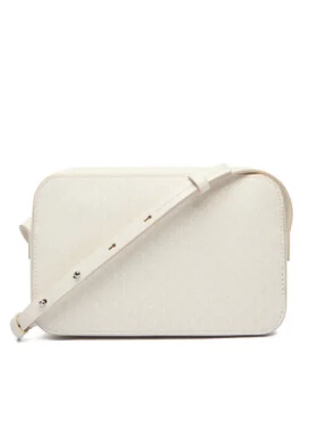 Ročna torba Calvin Klein Emblem Aop Elongated Camera Bag Écru bež