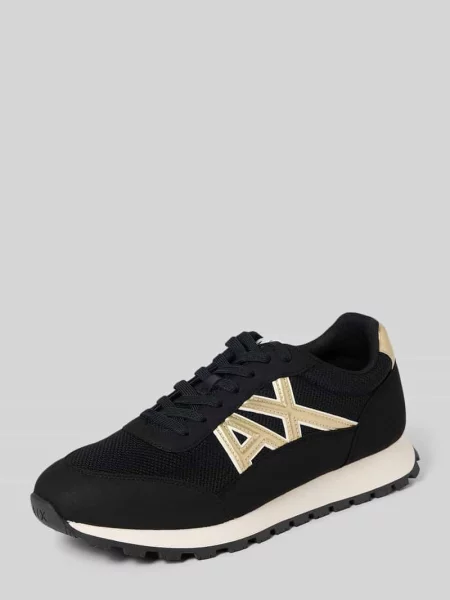 Sneakersy z detal z logo model DROP' Armani Exchange czarne