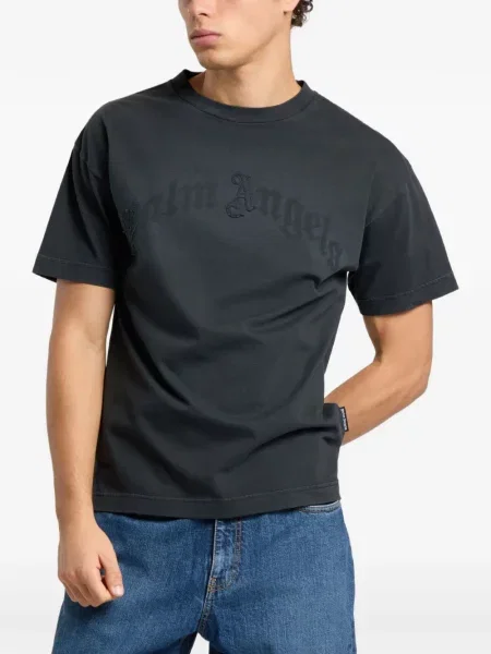 Tricou Palm Angels cu autograf negru