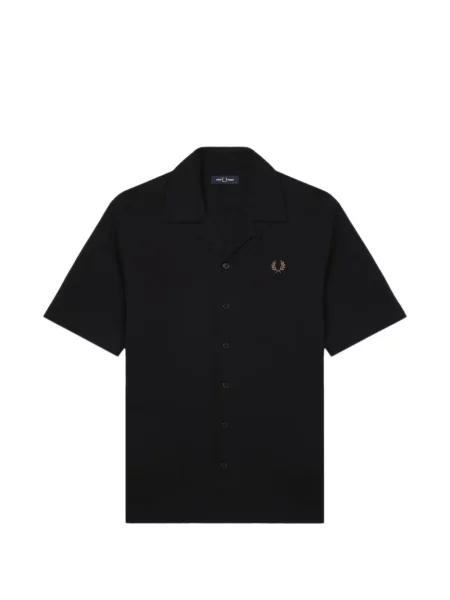 Gulerat cămașă Fred Perry cu broderie negru