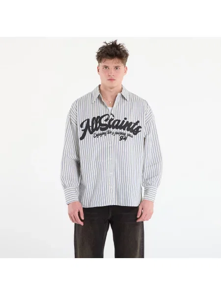 Риза AllSaints Adrianne Shirt Blue/ White 6 бяло