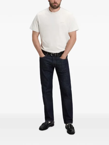 Tricou Woolrich cu broderie alb