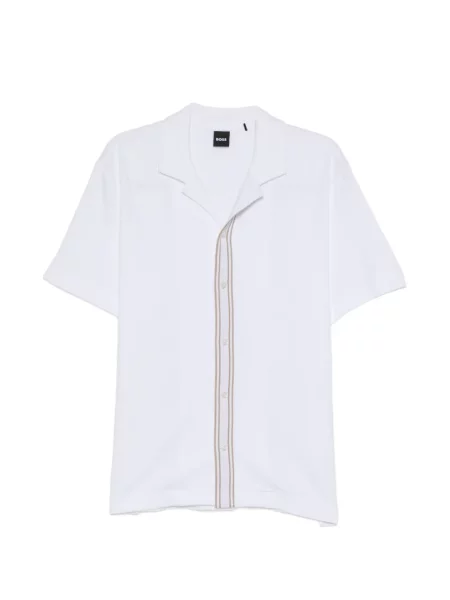 Pletena košulja Boss bijela