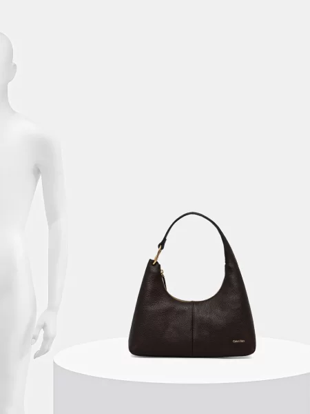 Calvin Klein Bőr válltáska barna
