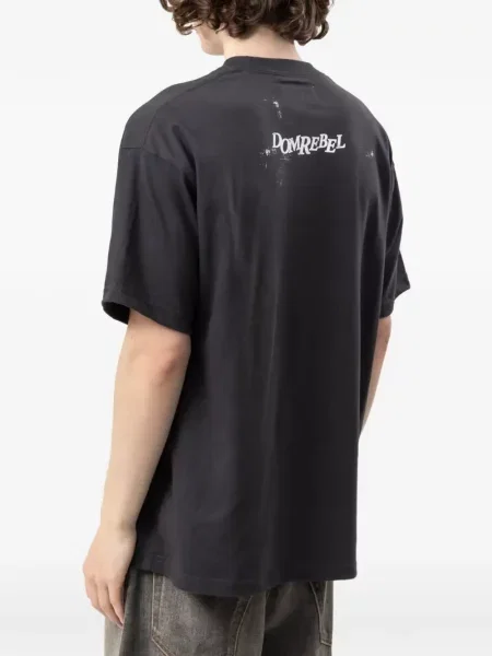 Tricou Domrebel cu imagine negru