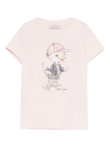 Koszulka dziecięca Golden Goose różowa