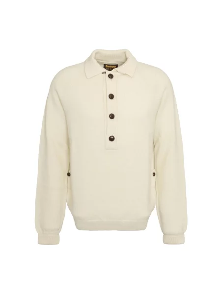 Sweter Barbour z kołnierzem beżowy