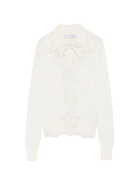 Cardigan Ermanno Scervino din dantelă alb