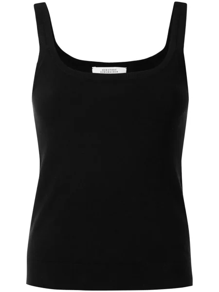 Top Dorothee Schumacher cu decolteu în U negru