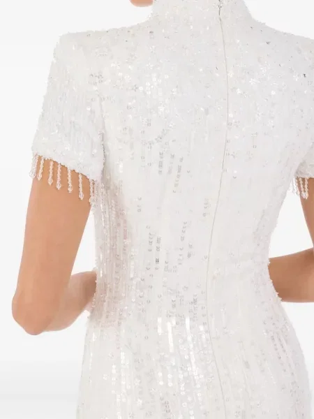 Rochie Jenny Packham cu paiete de costum alb