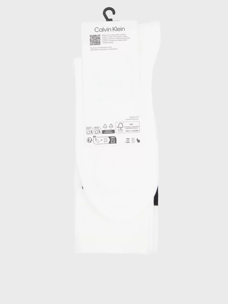 Носки Calvin Klein в полоску с лого белые