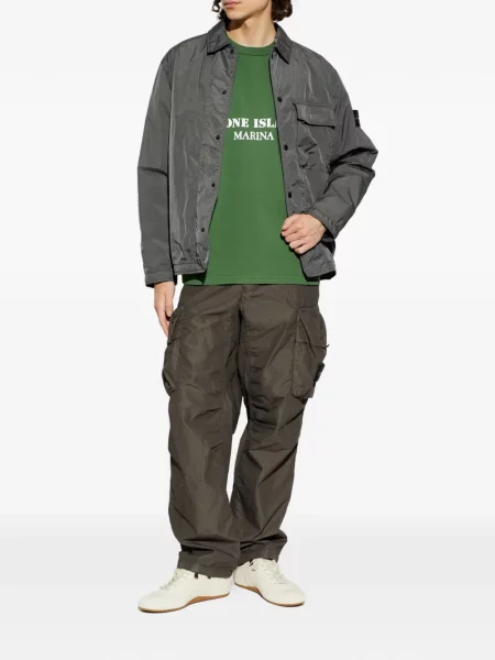 Tricou Stone Island cu strasuri verde