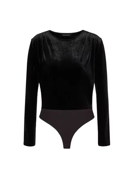 Długa bluzka z długim rękawem Armani Exchange czarna