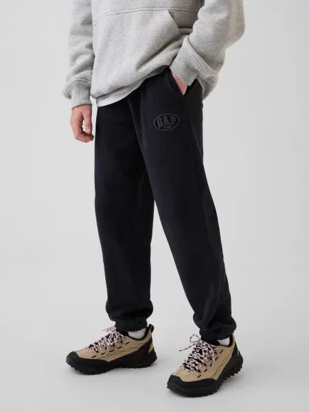 Pantaloni sport copii Gap negru