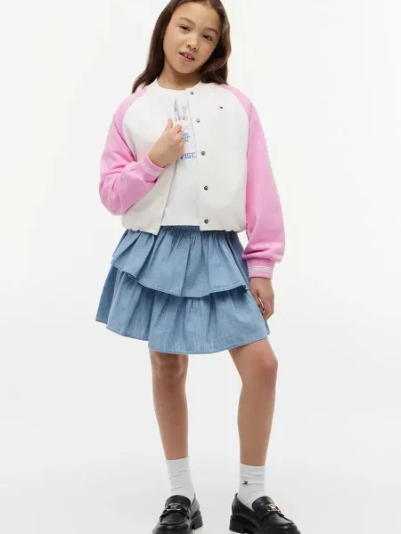 Tommy Hilfiger колежанско яке за деца бяло
