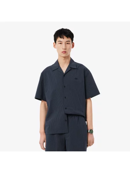 Lacoste сорочка чоловіча Relaxed Fit чорна