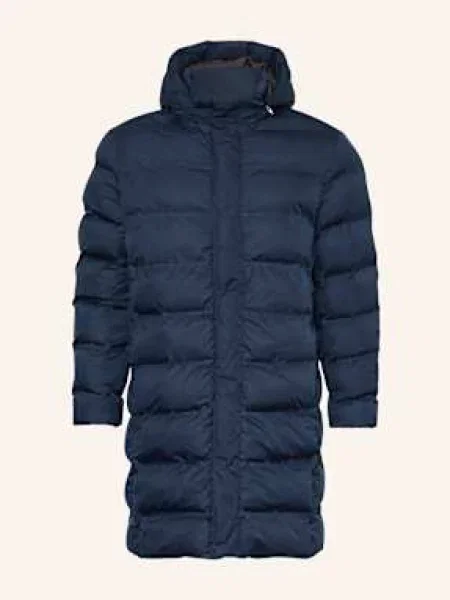 Strokesman's Prošívaný Kabát S Izolací Dupont™ Sorona® A Odnímatelnou Kapucí tmavě modrá