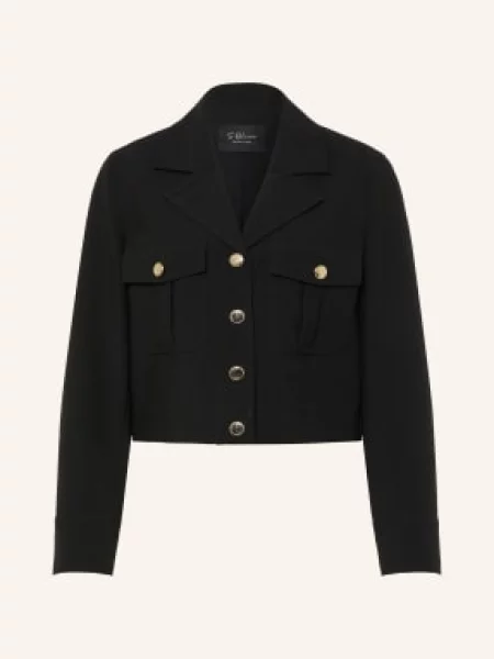 S.Oliver Black Label Bunda Hranatého Střihu černá