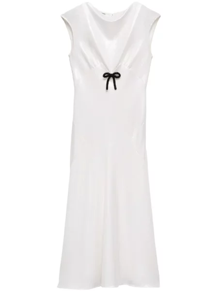 Rochie midi Prada până la genunchi de costum alb