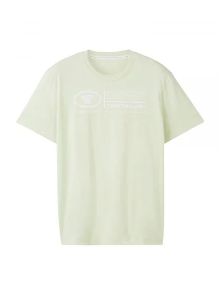 TOM TAILOR Tricou verde deschis / alb