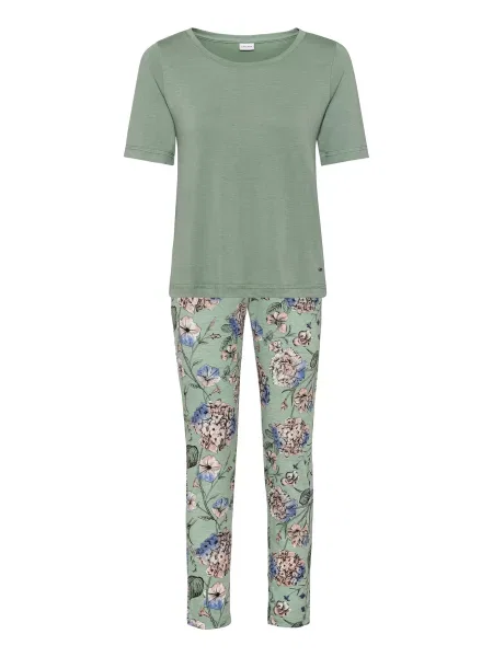 LASCANA Pijama / oliv / roz albastru