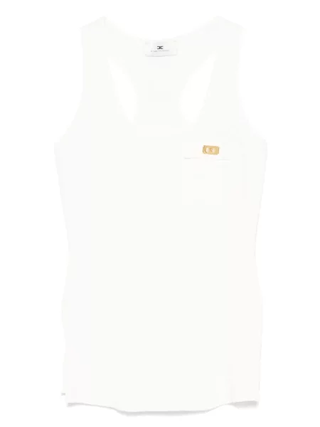 Podkoszulka Elisabetta Franchi prążkowana biała