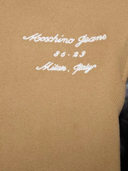 Вовняний Бомбер Moschino бежевий